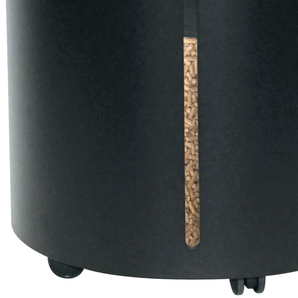 Držák na pelety s kolečky a víkem Vyrobeno z kovu Made in Italy - Stork Viadurini