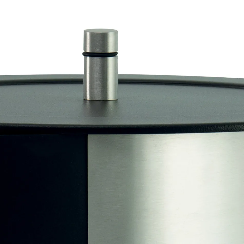 Držák na pelety s kolečky a víkem Vyrobeno z kovu Made in Italy - Stork Viadurini