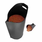 Porta pelety kopeček zevnitř Sapirovy designu černé kůže Viadurini