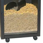 Držák na pelety z černě lakované oceli s plexisklem Made in Italy - Pellicano Viadurini