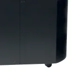 Kovový držák na pelety s kolečky a dřevěným víkem Made in Italy - Bisonte Viadurini