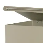 Kovový držák na pelety s kolečky a víkem Made in Italy - Gazza Viadurini