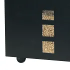 Čtvercový držák na pelety z černě lakované oceli a kolečka Made in Italy - Parrot Viadurini