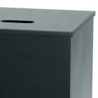 Čtvercový držák na pelety z černě lakované oceli a kolečka Made in Italy - Parrot Viadurini