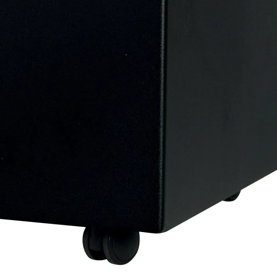 Obdélníkový kovový držák na pelety se 4 kolečky Made in Italy - Aquila Viadurini