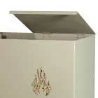 Obdélníkový kovový držák na pelety se 4 kolečky Made in Italy - Aquila Viadurini