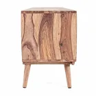 Dřevěný televizní stojan v retro designu s ocelovými knoflíky Homemotion - Ventador Viadurini