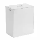 Koš na prádlo v kůži s obdélníkovým základním provedení Petera Viadurini