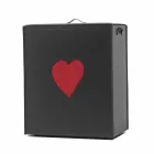 Současný kožený koš na prádlo vyrobený v Itálii Adele, vložka do srdce Viadurini