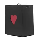 Současný kožený koš na prádlo vyrobený v Itálii Adele, vložka do srdce Viadurini