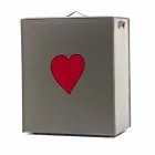 Současný kožený koš na prádlo vyrobený v Itálii Adele, vložka do srdce Viadurini