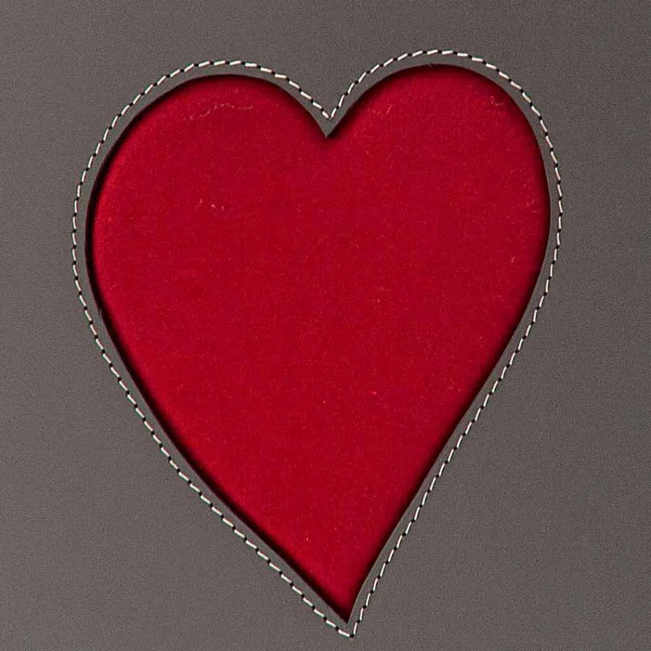 Současný kožený koš na prádlo vyrobený v Itálii Adele, vložka do srdce Viadurini