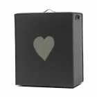 Současný kožený koš na prádlo vyrobený v Itálii Adele, vložka do srdce Viadurini