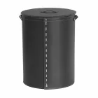 Oválný koš na prádlo v regenerované kůži Riky vyrobené v Itálii Viadurini