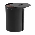 Oválný koš na prádlo v regenerované kůži Riky vyrobené v Itálii Viadurini