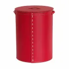 Oválný koš na prádlo v regenerované kůži Riky vyrobené v Itálii Viadurini