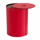 Oválný koš na prádlo v regenerované kůži Riky vyrobené v Itálii Viadurini