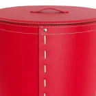 Oválný koš na prádlo v regenerované kůži Riky vyrobené v Itálii Viadurini