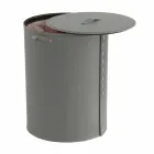 Oválný koš na prádlo v regenerované kůži Riky vyrobené v Itálii Viadurini