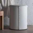 Oválný koš na prádlo v regenerované kůži Riky vyrobené v Itálii Viadurini