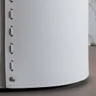 Oválný koš na prádlo v regenerované kůži Riky vyrobené v Itálii Viadurini