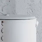 Oválný koš na prádlo v regenerované kůži Riky vyrobené v Itálii Viadurini