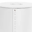 Oválný koš na prádlo v regenerované kůži Riky vyrobené v Itálii Viadurini