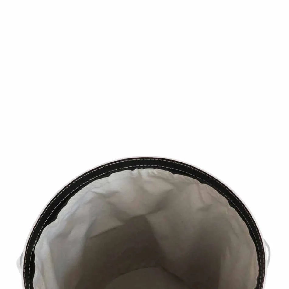 Oválný koš na prádlo v regenerované kůži Riky vyrobené v Itálii Viadurini