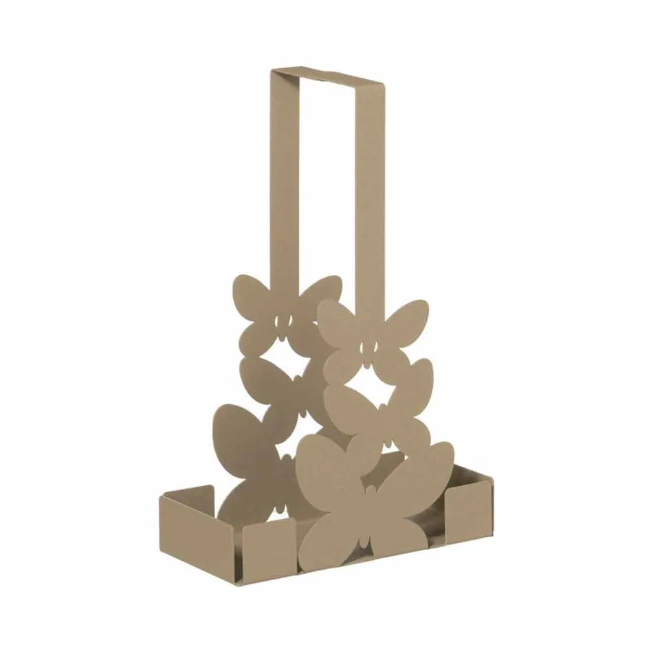 Držák dvojitého poháru v bílé, béžové nebo slonovinové železě vyrobené v Itálii - Leiden Viadurini