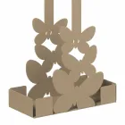 Držák dvojitého poháru v bílé, béžové nebo slonovinové železě vyrobené v Itálii - Leiden Viadurini