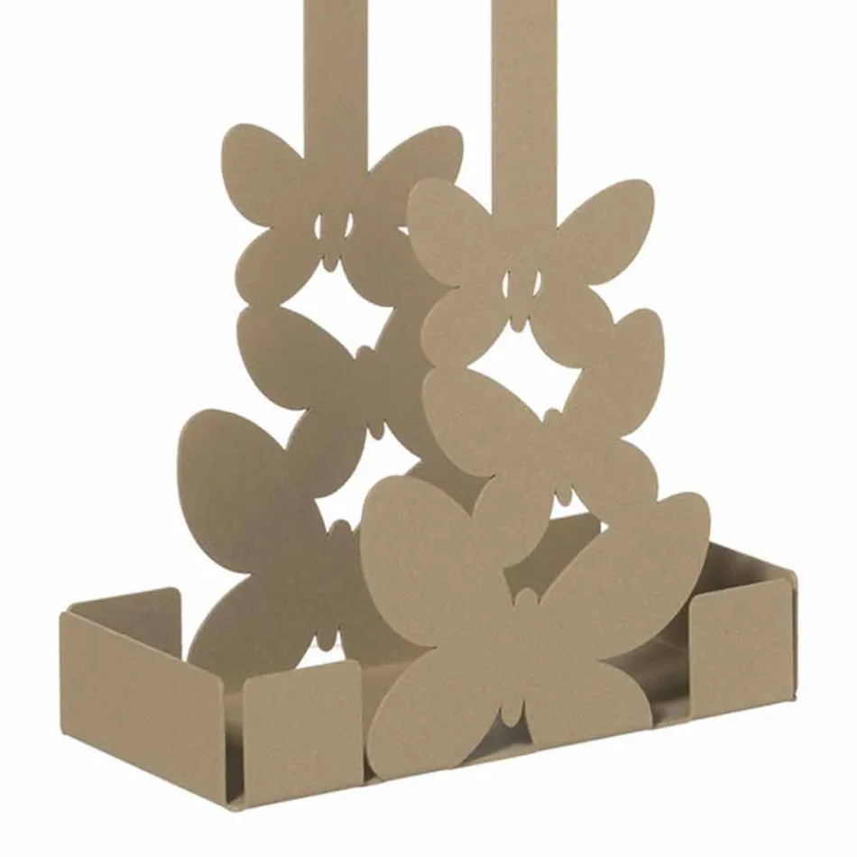 Držák dvojitého poháru v bílé, béžové nebo slonovinové železě vyrobené v Itálii - Leiden Viadurini