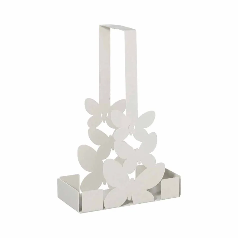 Držák dvojitého poháru v bílé, béžové nebo slonovinové železě vyrobené v Itálii - Leiden Viadurini