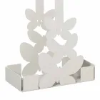 Držák dvojitého poháru v bílé, béžové nebo slonovinové železě vyrobené v Itálii - Leiden Viadurini