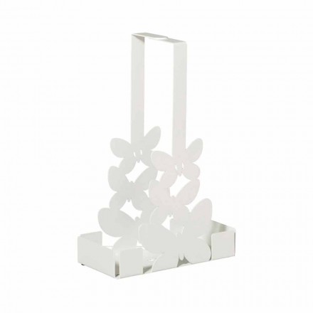 Držák dvojitého poháru v bílé, béžové nebo slonovinové železě vyrobené v Itálii - Leiden Viadurini