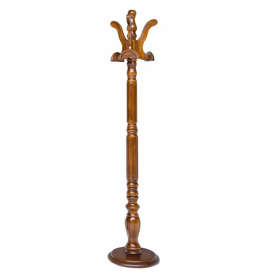 Podlahový stojan s dřevěnou základnou z mdf v Itálii Romeo Viadurini