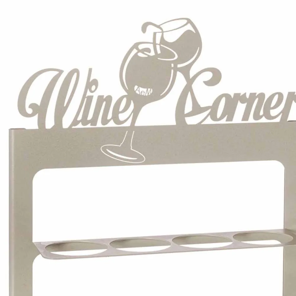 Ručně vyrobený držák na láhve z drahého železa Vyrobeno v Itálii - Maste Viadurini