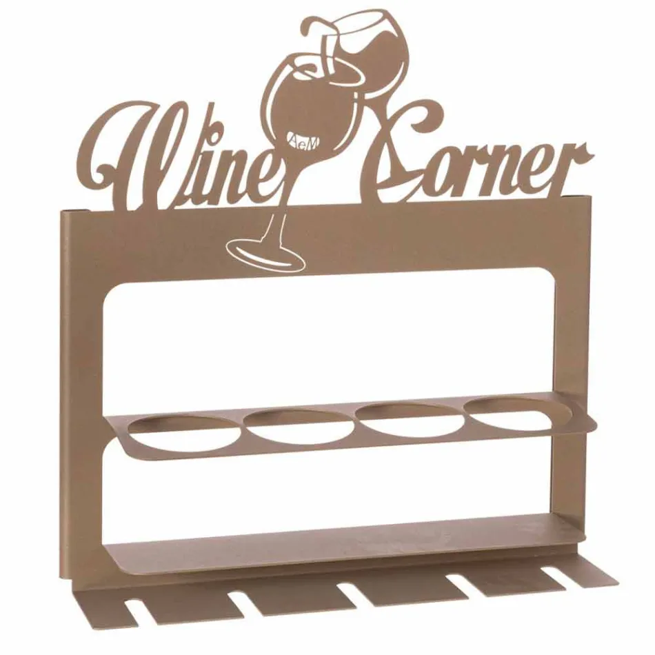 Ručně vyrobený držák na láhve z drahého železa Vyrobeno v Itálii - Maste Viadurini