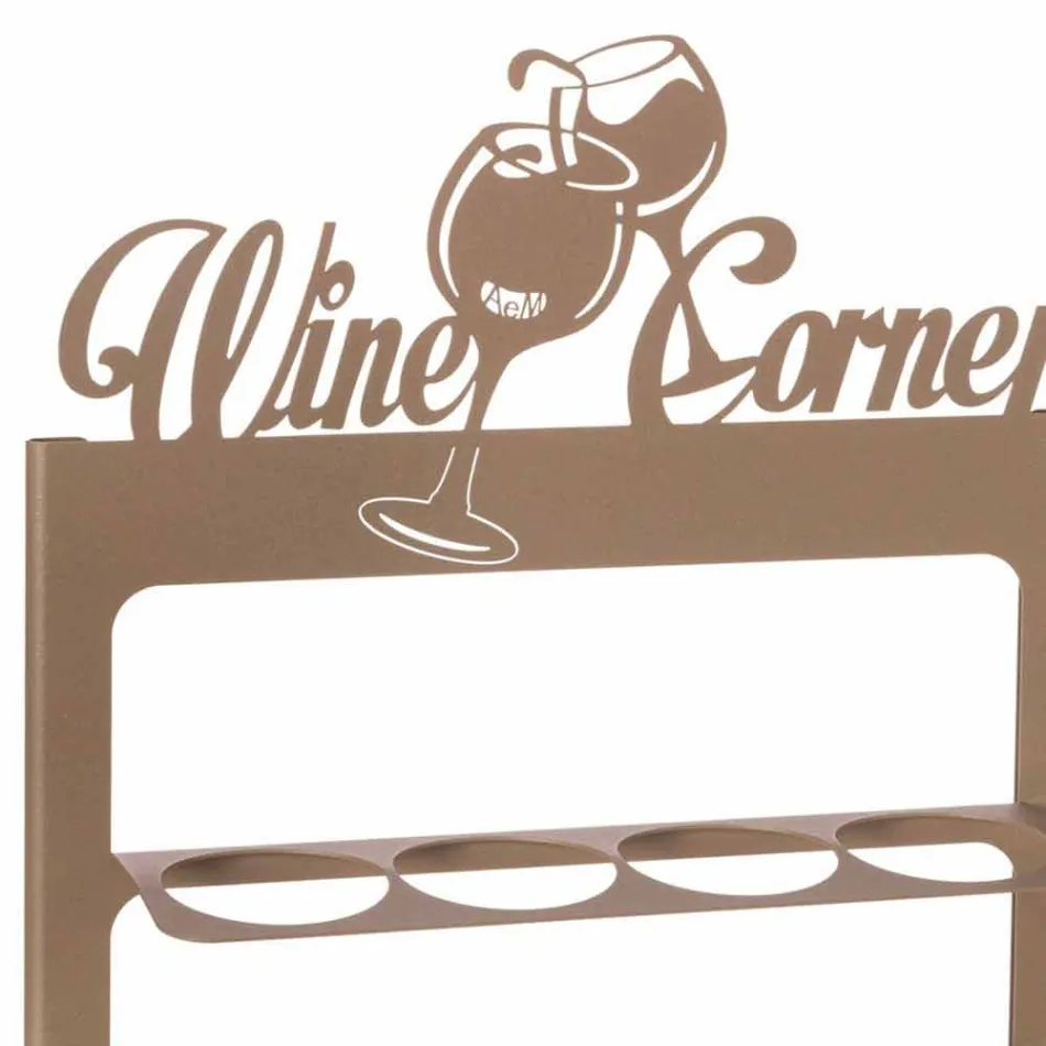 Ručně vyrobený držák na láhve z drahého železa Vyrobeno v Itálii - Maste Viadurini