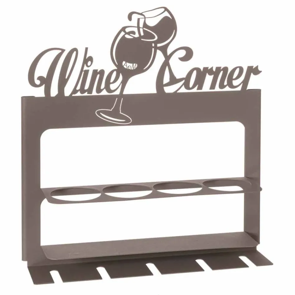 Ručně vyrobený držák na láhve z drahého železa Vyrobeno v Itálii - Maste Viadurini