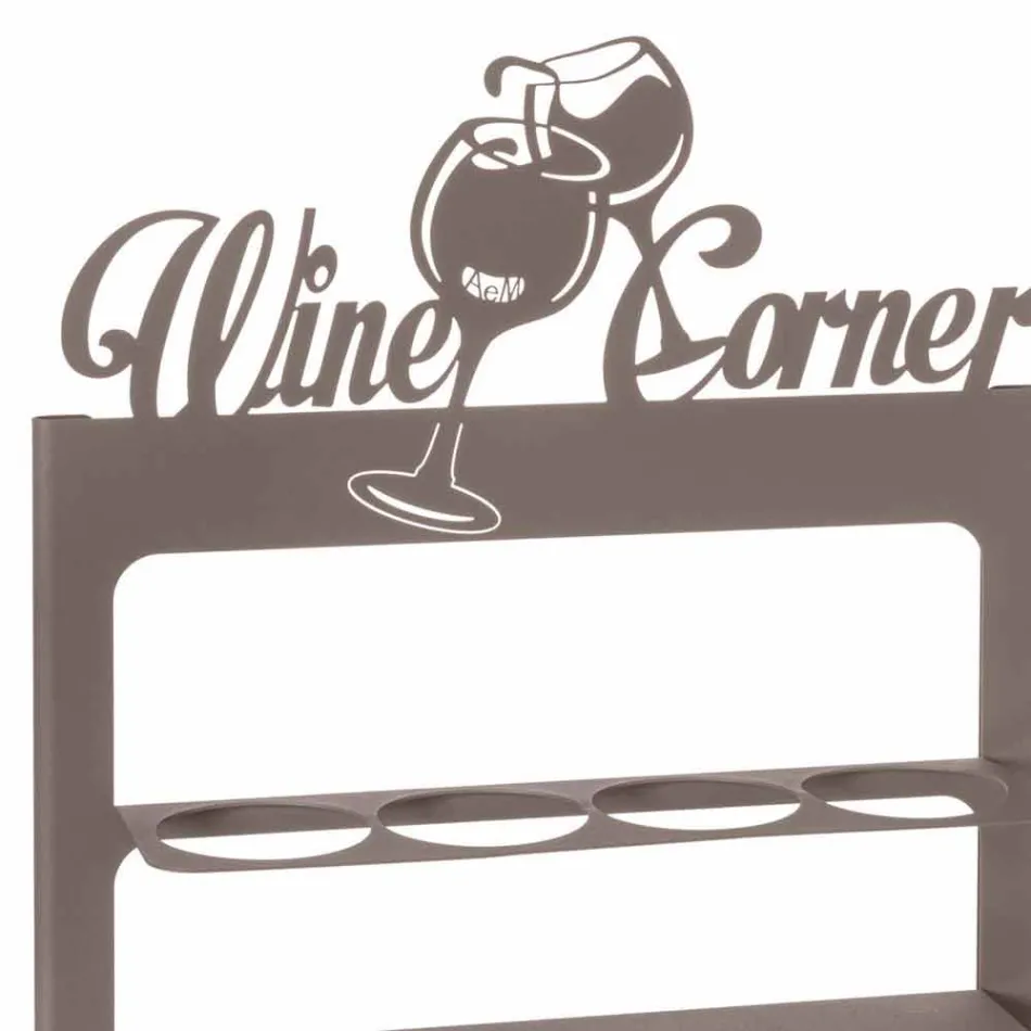 Ručně vyrobený držák na láhve z drahého železa Vyrobeno v Itálii - Maste Viadurini