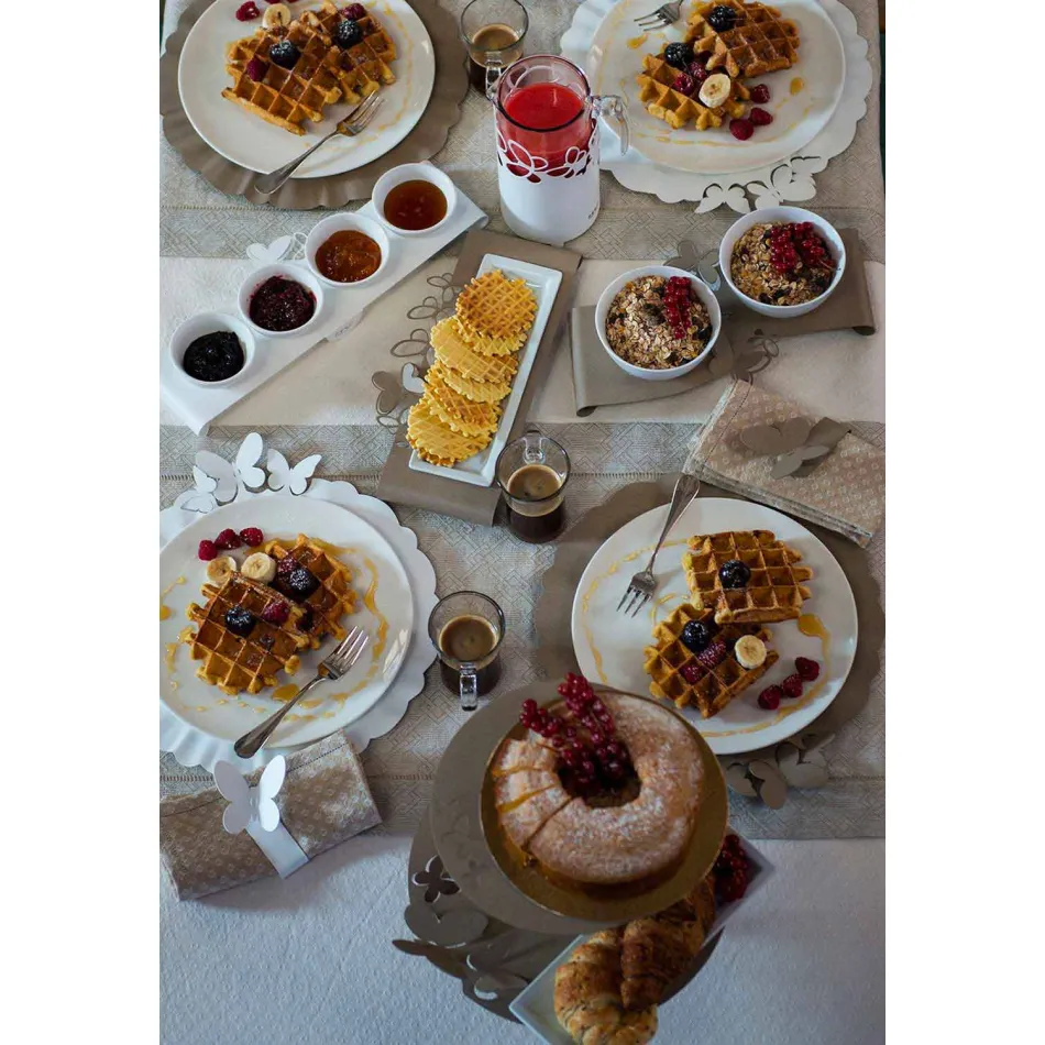 Moderní držák na láhve v bílé, béžové nebo slonovinové železě vyrobené v Itálii - Leiden Viadurini