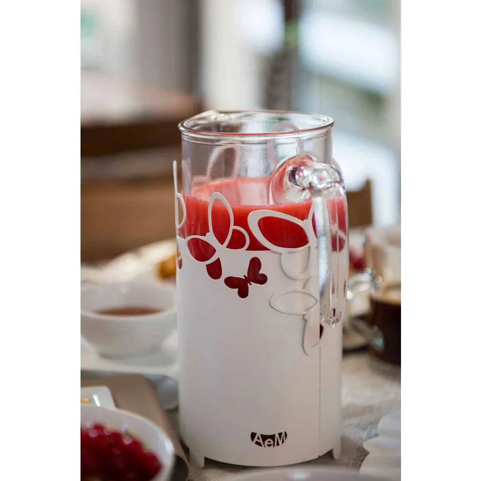 Moderní držák na láhve v bílé, béžové nebo slonovinové železě vyrobené v Itálii - Leiden Viadurini