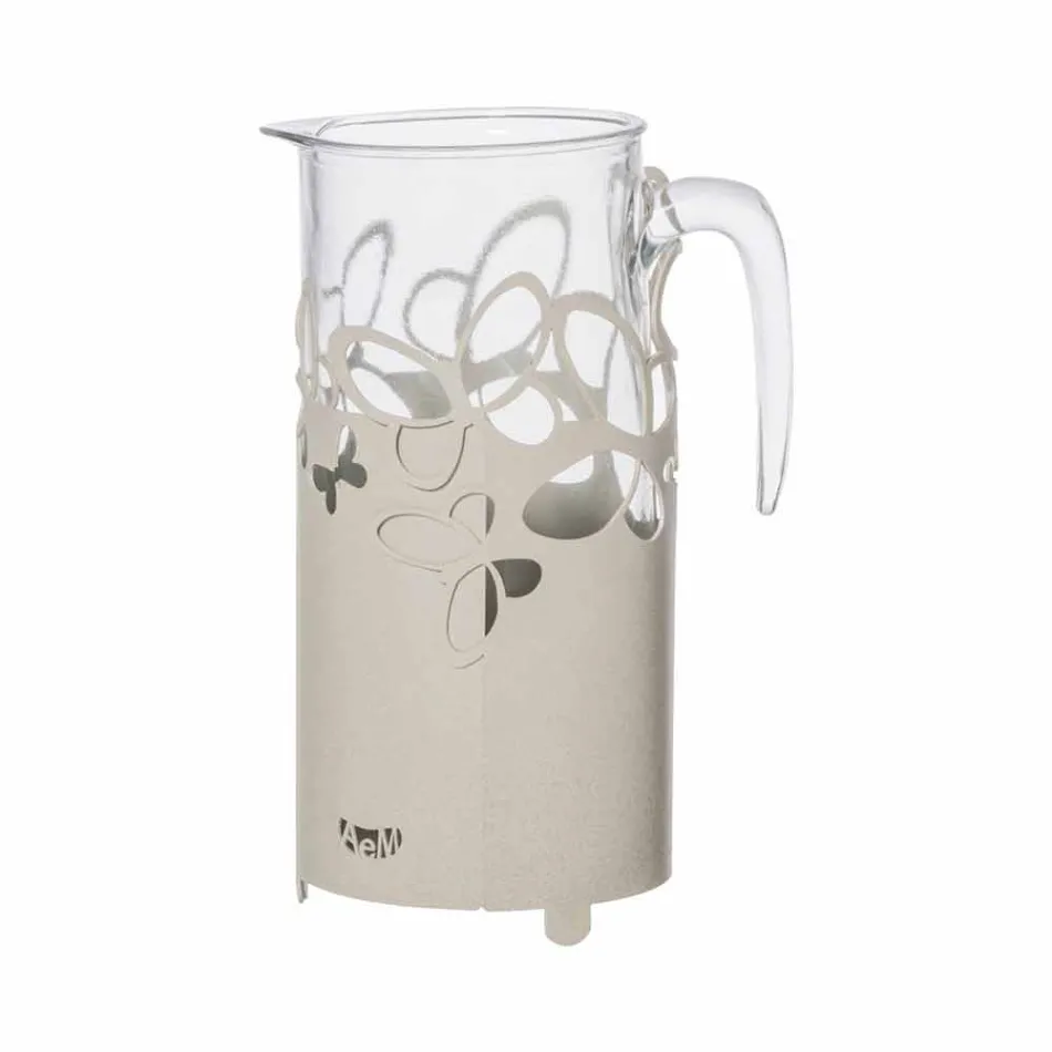 Moderní držák na láhve v bílé, béžové nebo slonovinové železě vyrobené v Itálii - Leiden Viadurini