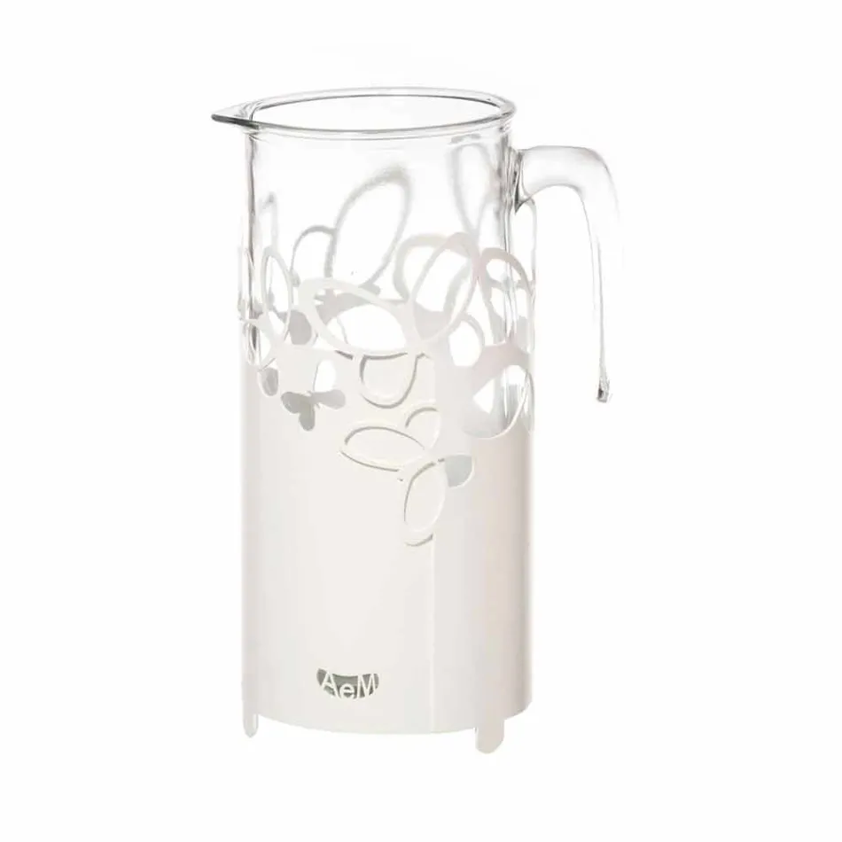 Moderní držák na láhve v bílé, béžové nebo slonovinové železě vyrobené v Itálii - Leiden Viadurini