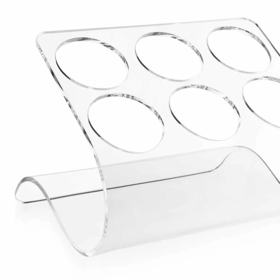 Volně stojící držák na 6 lahví v průhledném plexiskle - Tanatin Viadurini