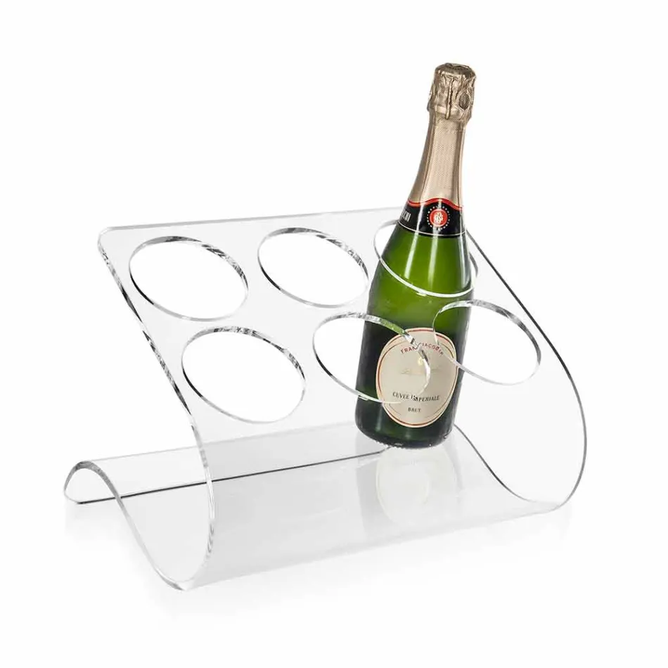 Volně stojící držák na 6 lahví v průhledném plexiskle - Tanatin Viadurini