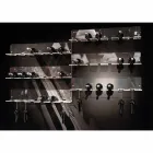 Nástěnný držák na 6 lahví z plexiskla vyrobený v Itálii - Canberra Viadurini