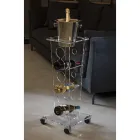 Sloupový držák na láhev a vědro na led z průhledného akrylu - Ciampino Viadurini