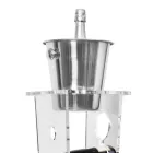 Sloupový držák na láhev a vědro na led z průhledného akrylu - Ciampino Viadurini