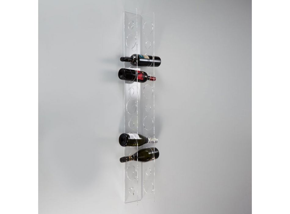 Nástěnný držák na láhev vína z průhledného akrylového křišťálu - Piccolo Viadurini